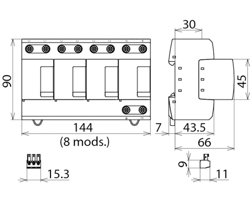 DV M TT 255 (FM) 尺寸圖